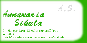 annamaria sikula business card
